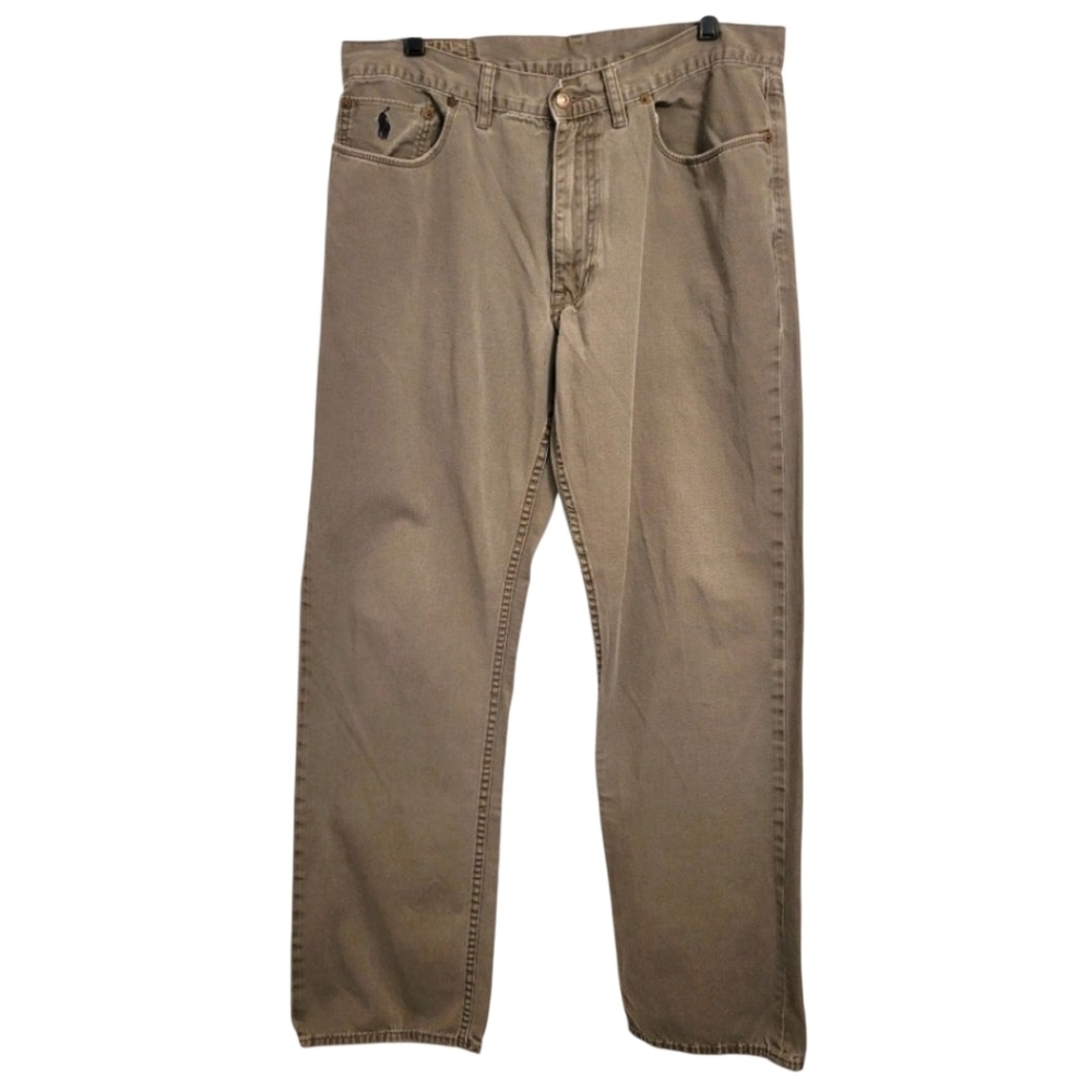 POLO Ralph Lauren Men's 36/32 Khaki Jeans slacks pants preppy classic casual